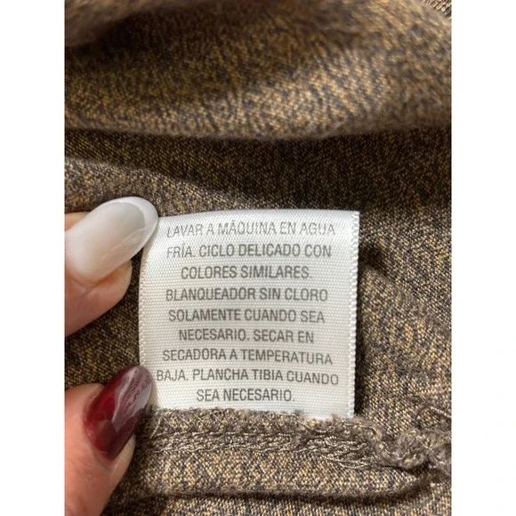 Tasso Elba Polo Shirt Mens XL Brown Heathered Long Sleeve Casual Comfort - Picture 13 of 14